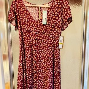 NWOT Floral button down dress